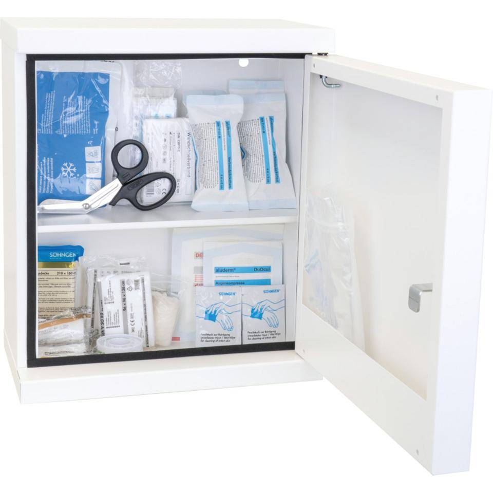 SÖHNGEN® Verbandschrank NovoLine 2, Füllung DIN 13169, weiß, 360x560x200mm-3