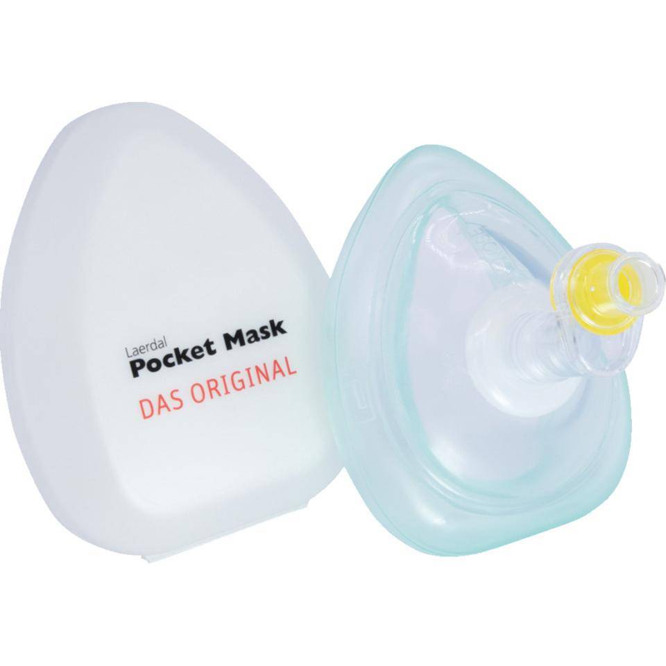 Laerdal Taschenmaske, m. Einweg-Ventil, PIB 118 Filter, inkl. Handschuhe, latex-frei-0