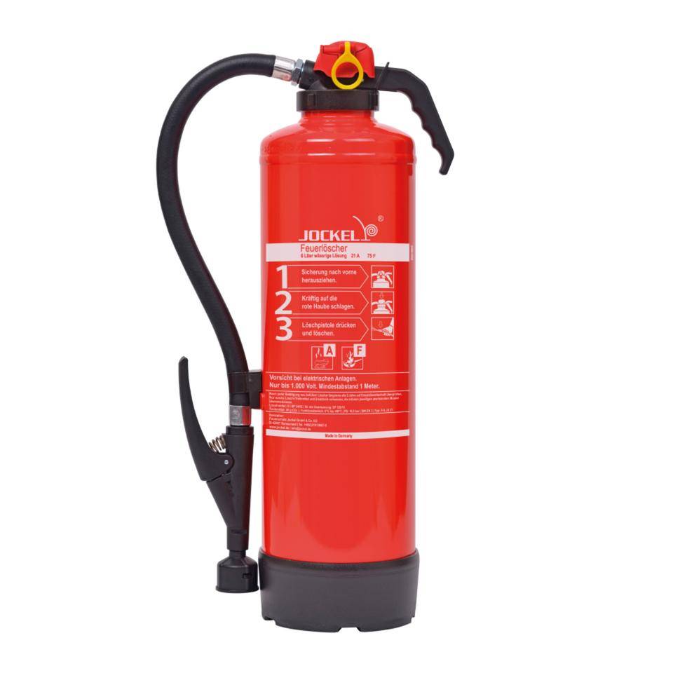 JOCKEL Fettbrandlöscher,aufladbar,für Brandklassen A,F,6 l,595x185x149mm,15,3kg-0