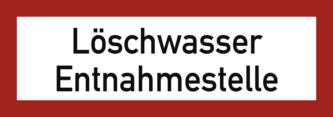 Schild Löschwasser Entnahmestelle, Alu, 297x105 mm-0