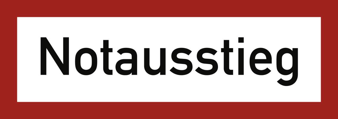 Aufkleber Notausstieg, Folie, 297x105 mm-0