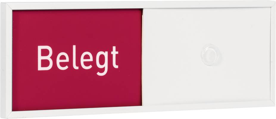 Schild Madrid White Line Frei-/Belegt Anzeige, Aluminium weiß, 150, 5x50, 5 mm-0