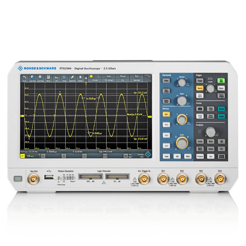 Rohde&Schwarz RTB2004 | Oszilloskop, 4 Kanal, Touchdisplay, USB, LAN, 70 MHz (opt. bis 300), 1,25 GSa/s, 10 Bit,-0