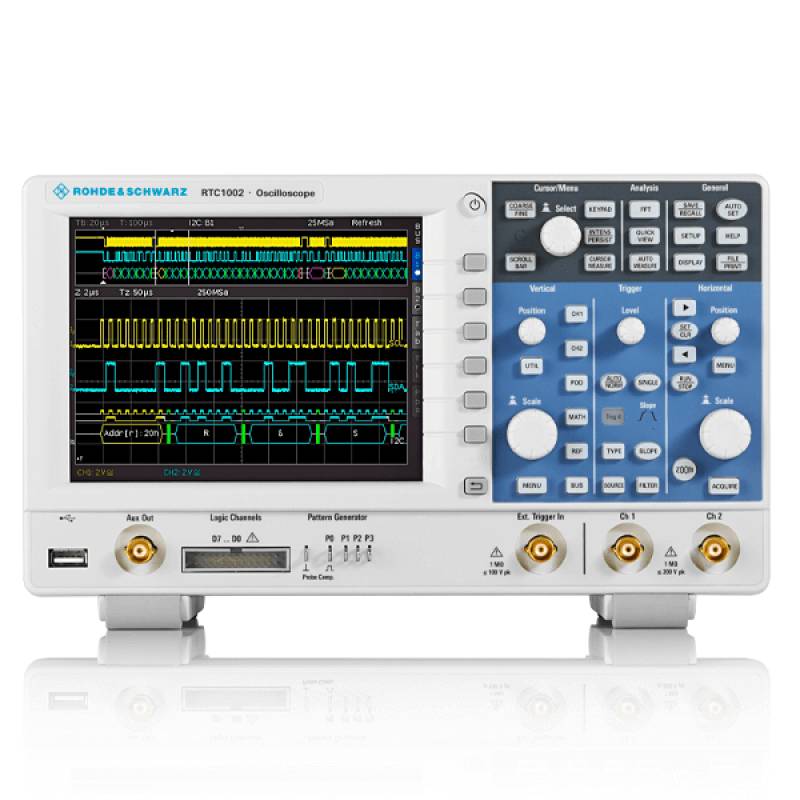 Rohde&Schwarz RTC1002 | Oszilloskop, 2 Kanal, USB, LAN, 50 MHz (opt. bis 300), 2 GSa/s, 1MPts (1335.7500.02)-0