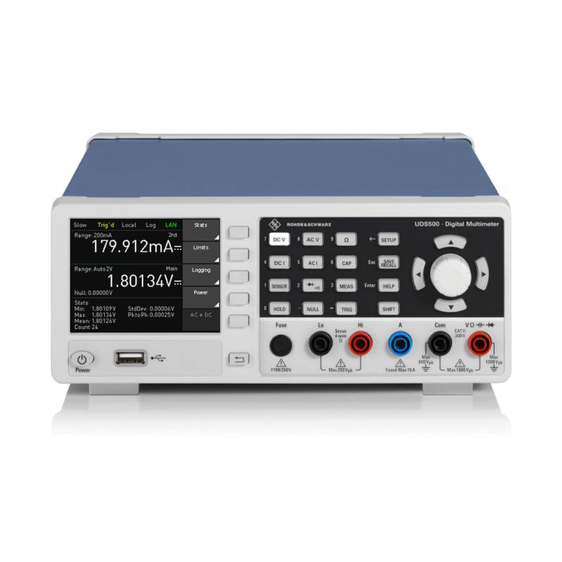 Rohde&Schwarz UDS500 | Multimeter, 5,5 Stellen, 1000 V DC, 750 V AC, 10 A, 100 kHz, USB, LAN (3658.6470.02)-0