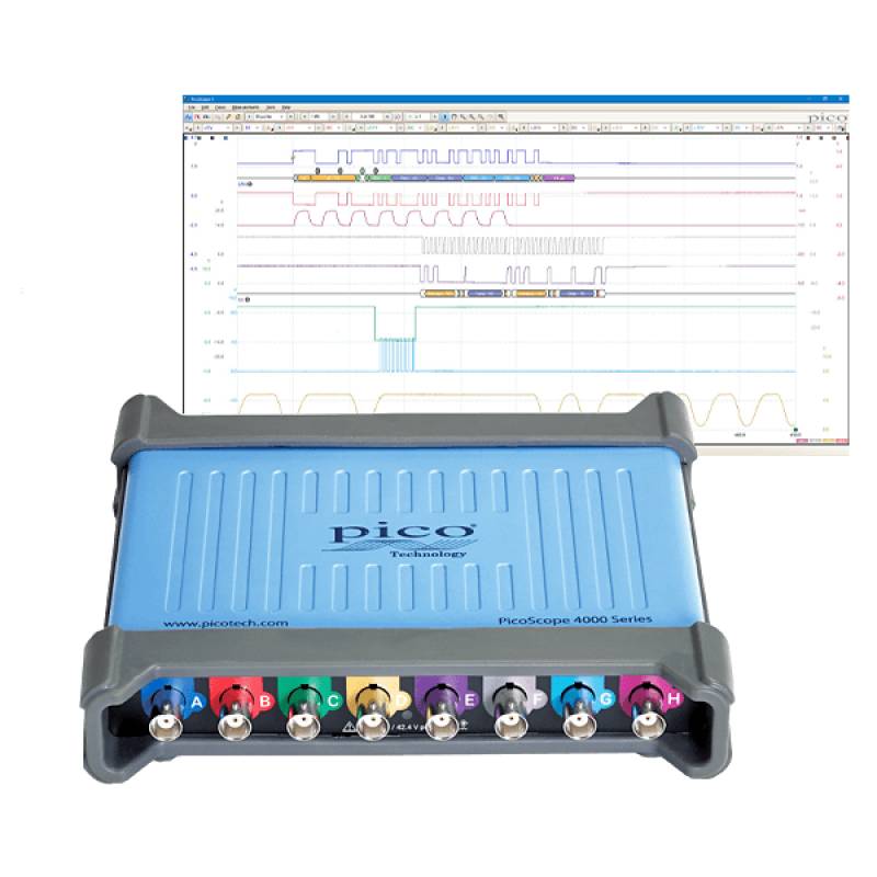 Pico Technology PQ290 | USB-PC Oszilloskop 4824A, 8 Kanal, 20 MHz, 12 Bit, 80 MSa/s, AWG-0
