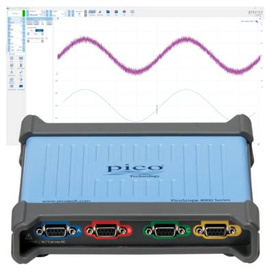 Pico Technology PicoScope 4444 | USB-Oszilloskop, differenziell, 4-Kanal, 20 MHz, SUB-D9 Buchsen (PQ088)-0