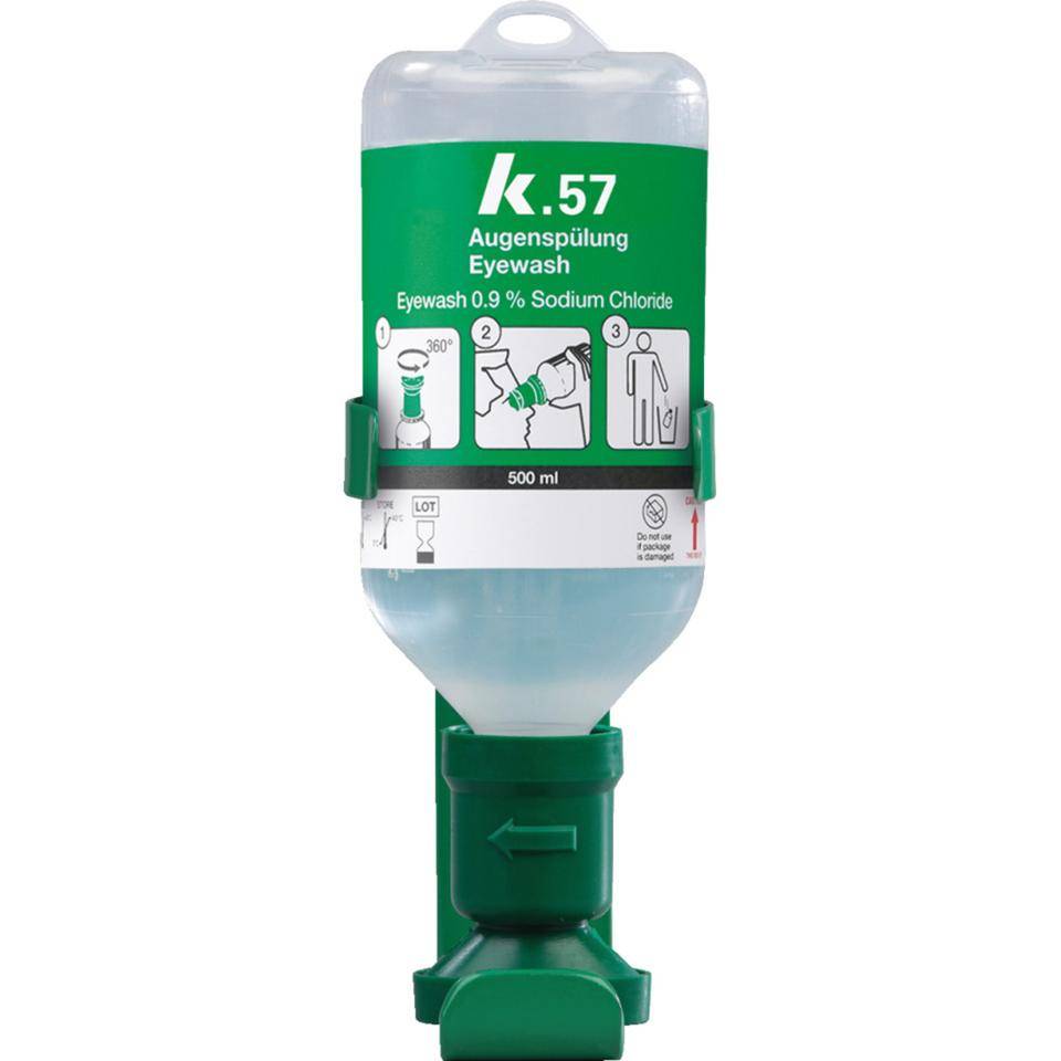 K.57 Augenspülstation mit Einzelhalterung, zur Wandmontage, 1x500ml/Flasche-3