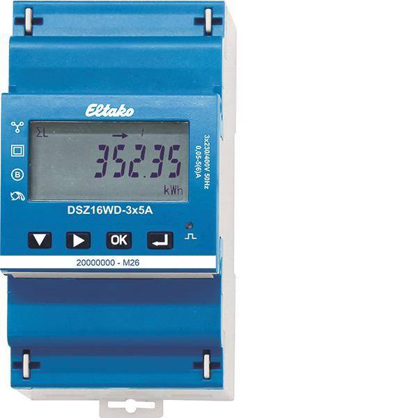Eltako DSZ16WD-3x5A Wandler-Drehstromzähler MID 28305016 Install.Baumaterial Werkzeug Messgeräte