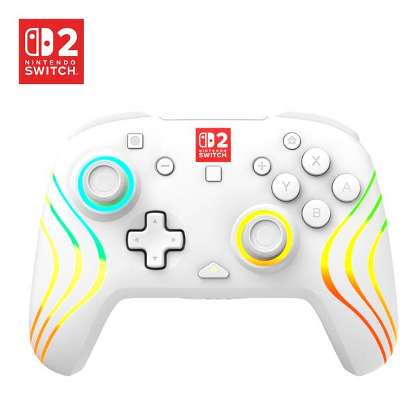 Turtle Beach Afterglow Wave Weiß Kabelloser RGB-Gaming-Controller offiziell lizenziert für Nintendo