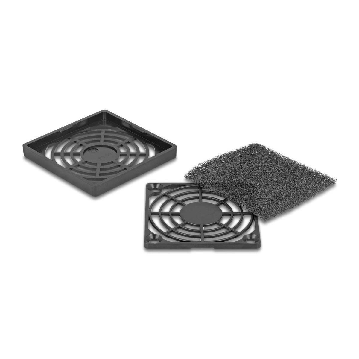 Lüftergitter mit Staubfilter 60 x 60 mm schwarz-1