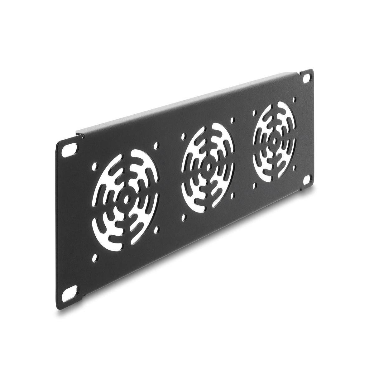 Delock Rackabdeckung - for 3 fans, 60 x 60 mm - Dunkelgrau - 2U - 25.4 cm (10")-1