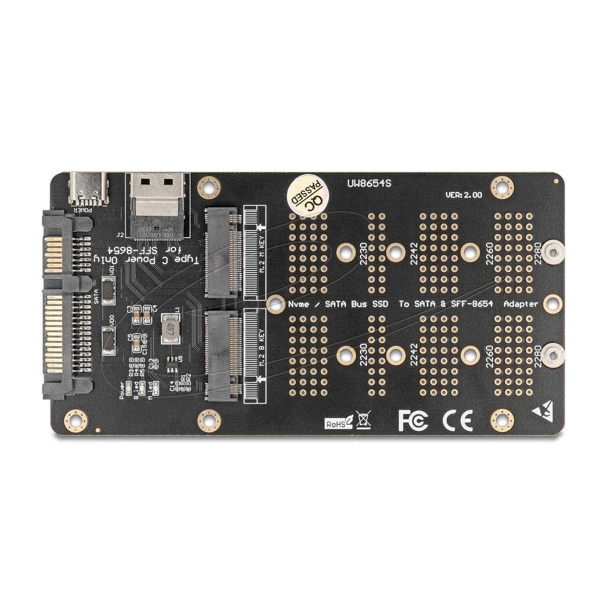 Delock Konverter M.2 Key M NVMe SSD> SFF-8654 und B Converter-2