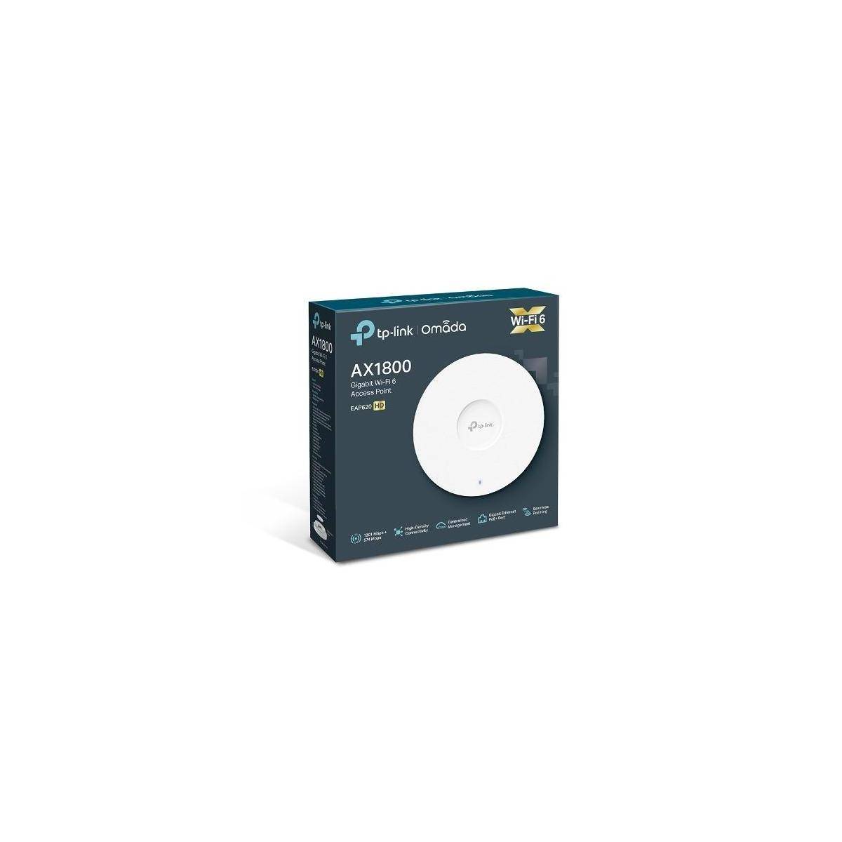 TP-LINK AX1800-Wi-Fi 6-Dualband-Accesspoint zur Deckenmontage - 1201 Mbit/s - 574 Mbit/s - 1201 Mbit/s - 1000 Mbit/s --4
