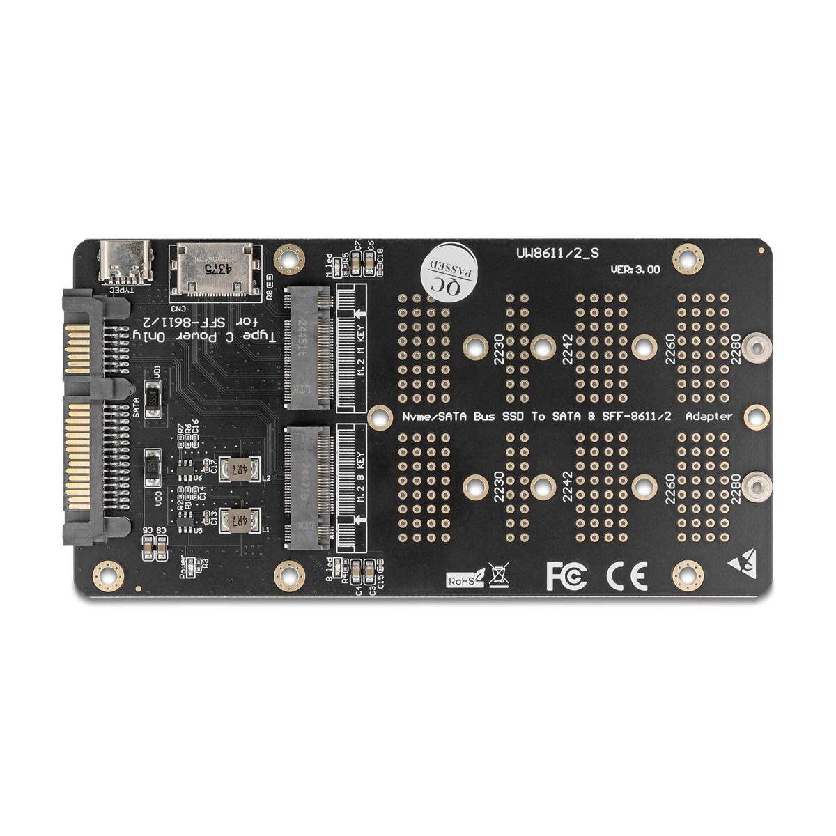 M.2 NVMe/SATA SSD Konverter zu OCuLink...-1