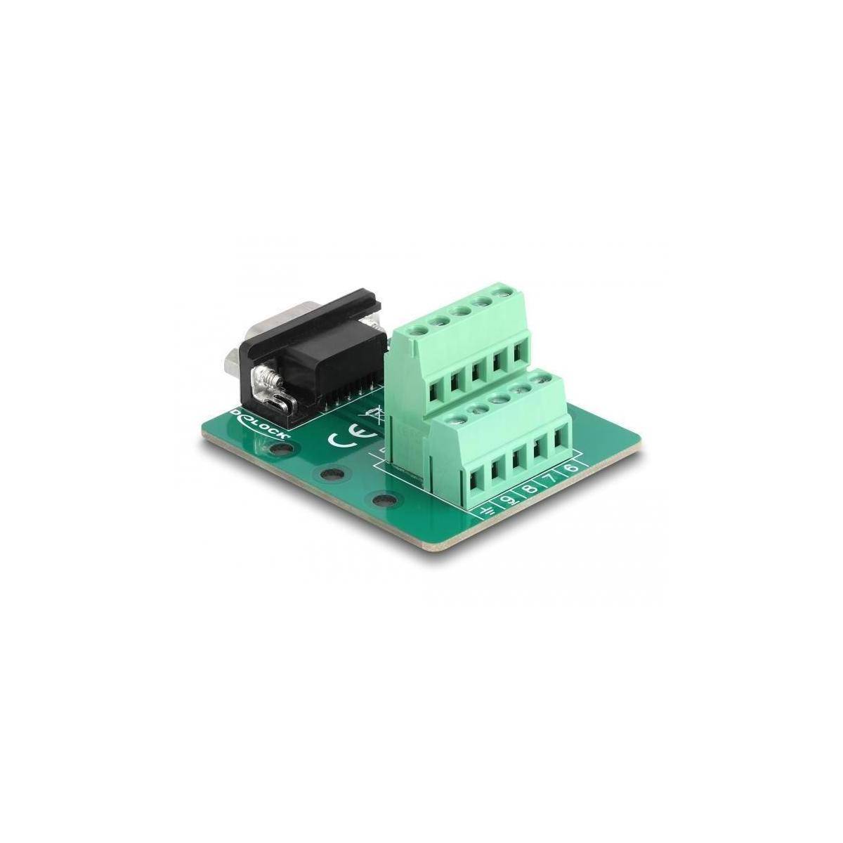 Delock D-Sub Stecker zu Terminalblock für Hutschiene - Adapter - Digital/Display/Video-1