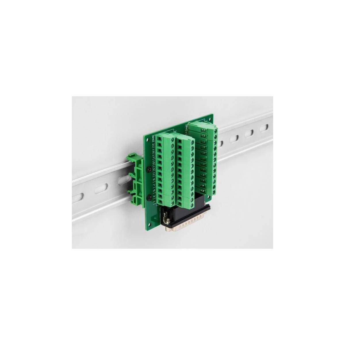 Delock D-Sub HD 44 Pin Buchse zu Terminalblock für Hutschiene 44-polig-3