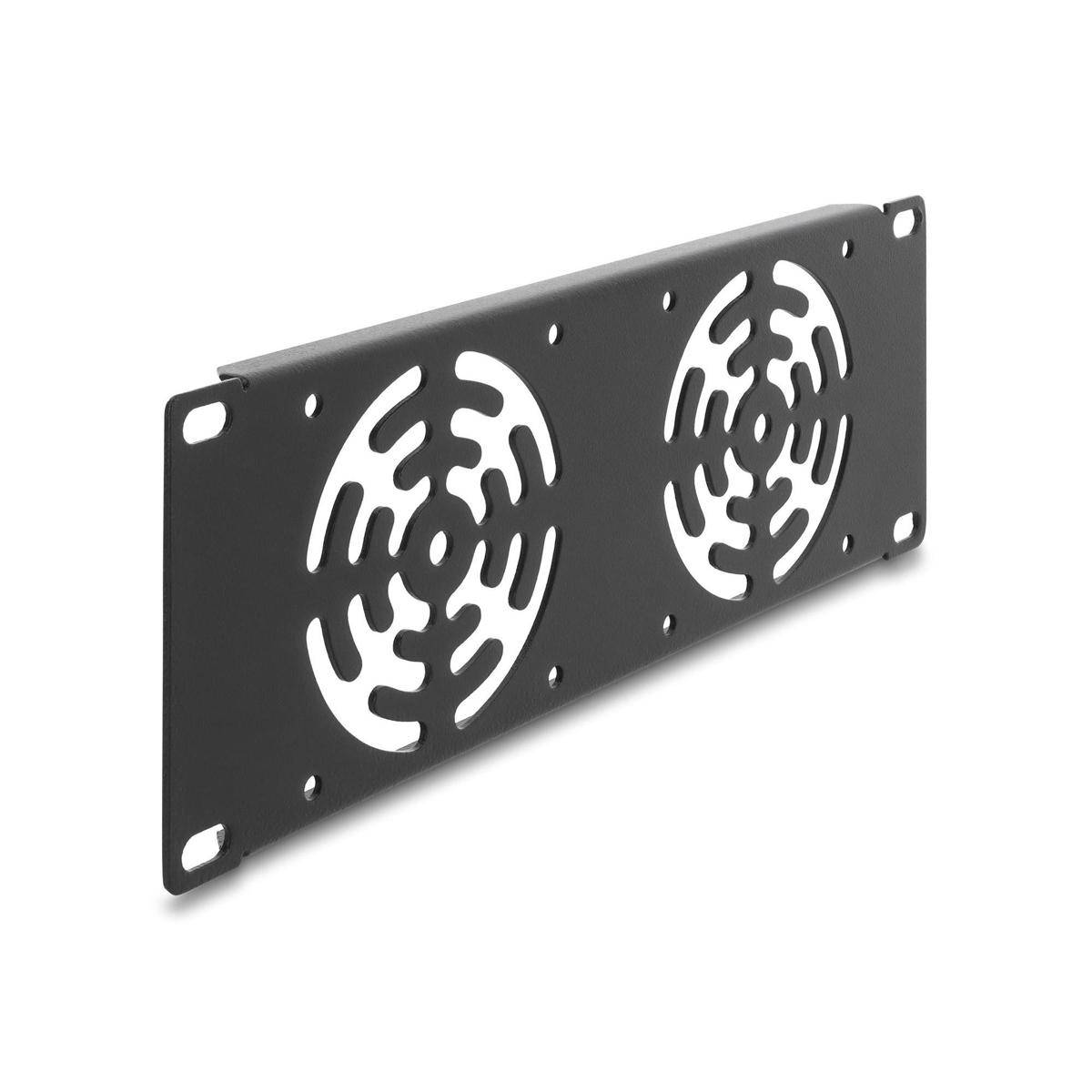 Delock Rackabdeckung - for 2 fans, 80 x 80 mm - Dunkelgrau - 2U - 25.4 cm (10")-1