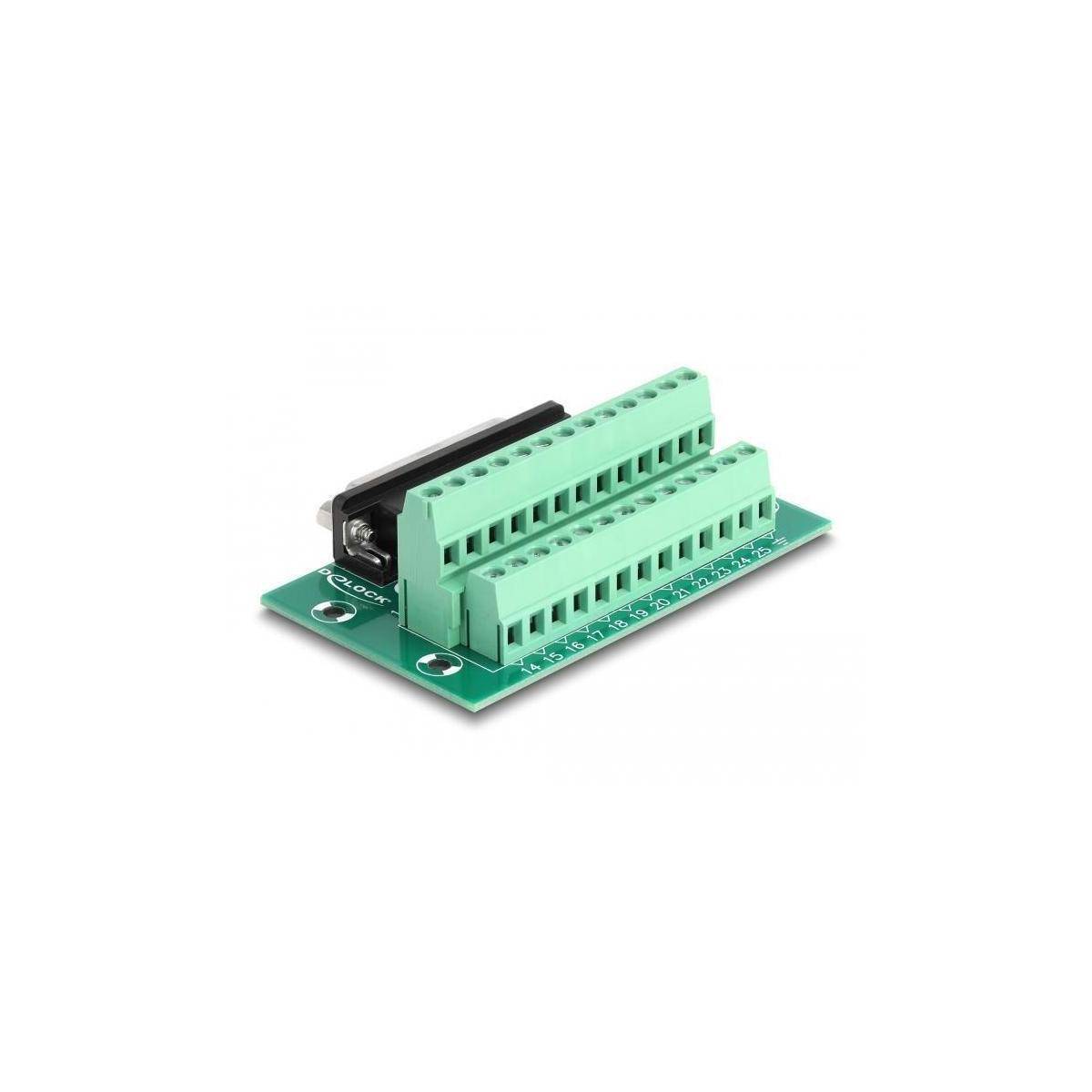 Delock D-Sub 25 Pin Buchse zu Terminalblock für Hutschiene 25-polig-2