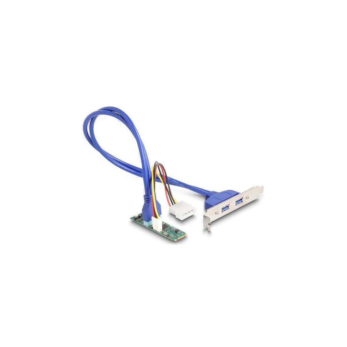 M.2 Key BM zu 2 x USB 5 Gbps Typ-A...-1