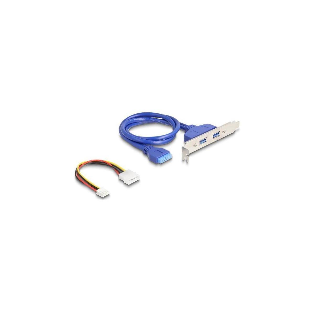 M.2 Key BM zu 2 x USB 5 Gbps Typ-A...-3