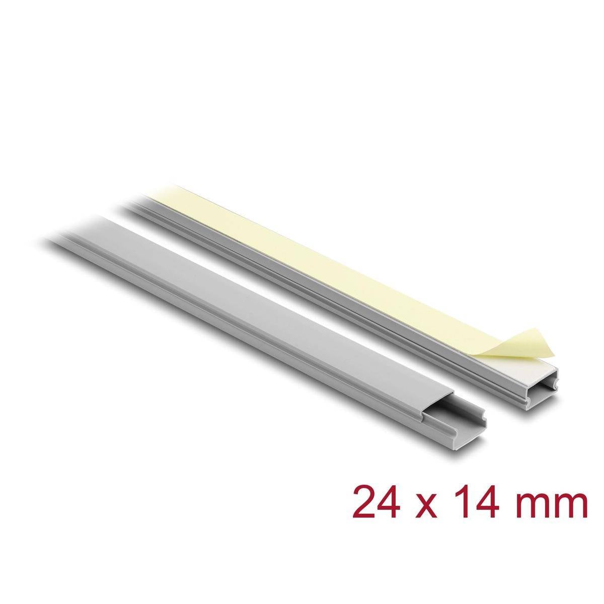 Delock Kabelkanal selbstklebend mit Schiebedeckel 24 x-1