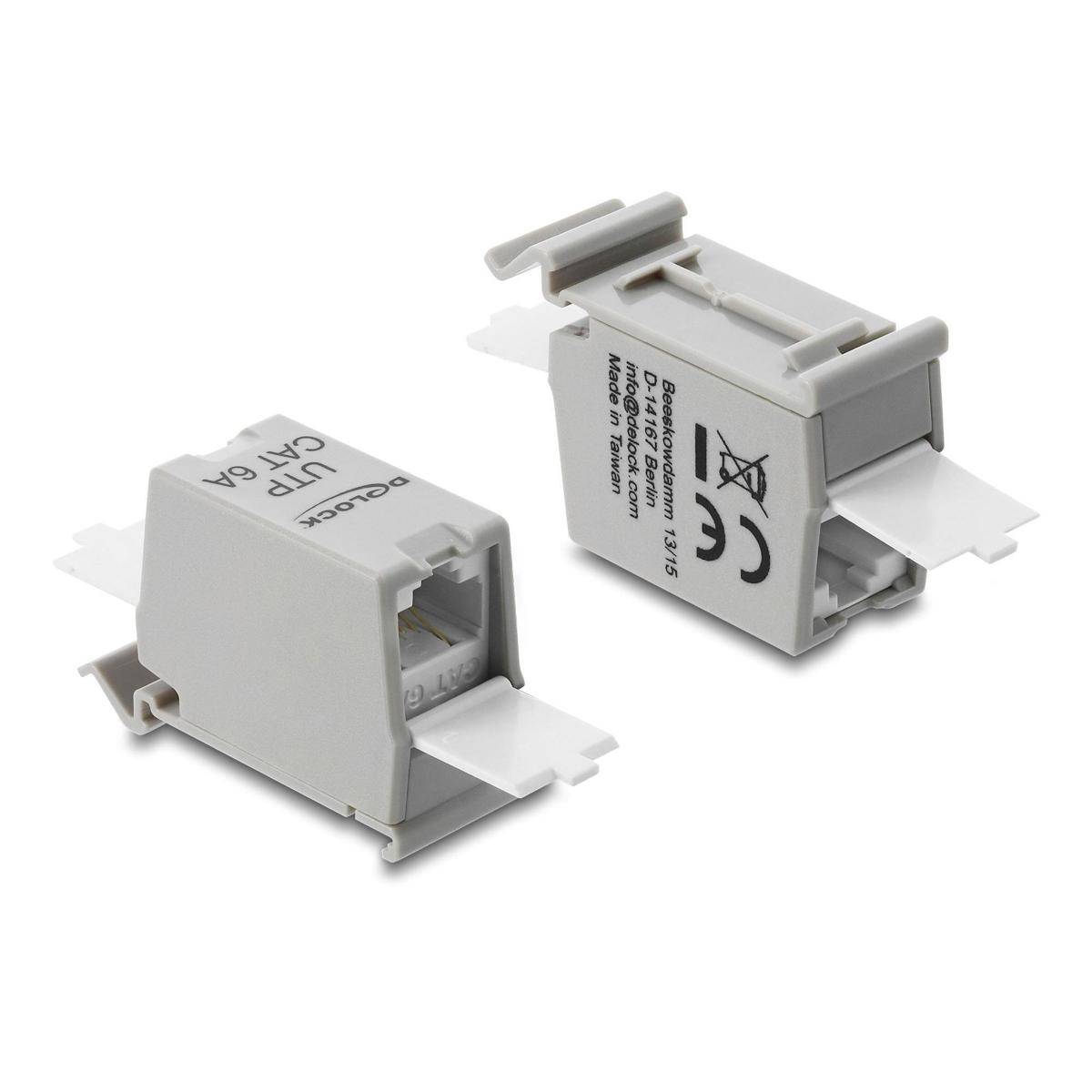 RJ45 Kupplung Cat.6A Hutschiene mit...-1