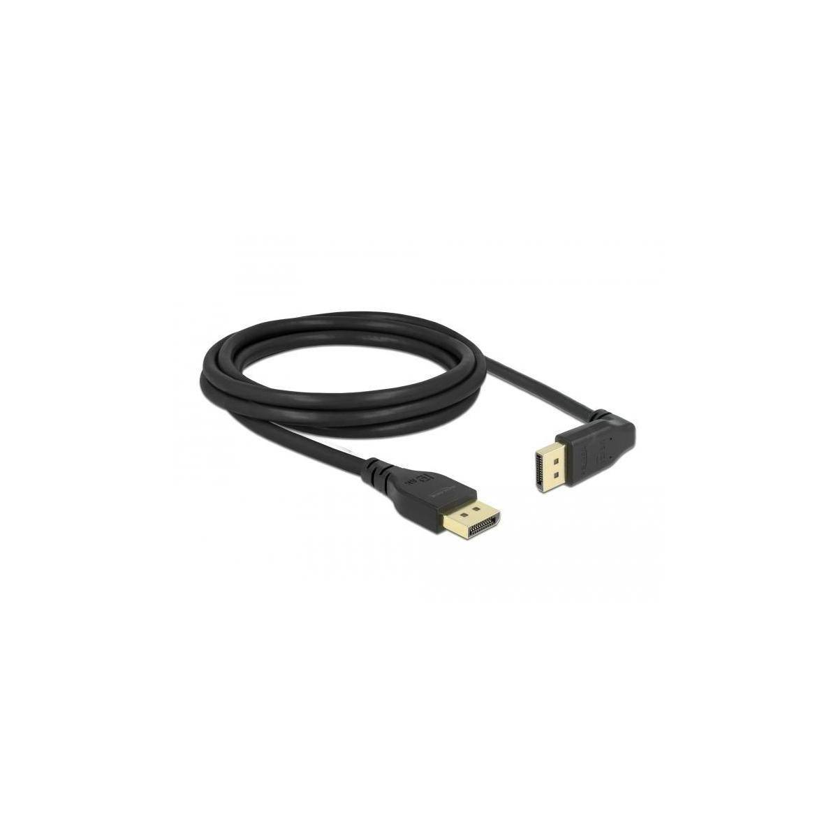 Delock DisplayPort Kabel Stecker gerade zu 90° oben gewinkelt 2 m Digital/Display/Video 2 m-1
