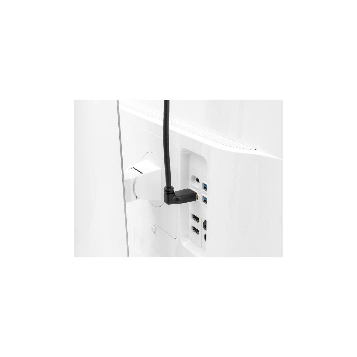 Delock DisplayPort Kabel Stecker gerade zu 90° oben gewinkelt 2 m Digital/Display/Video 2 m-3