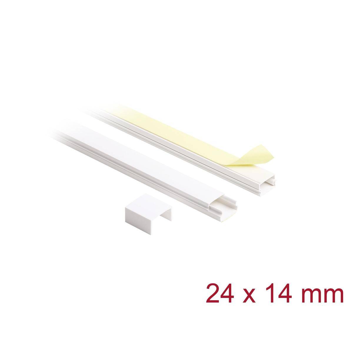 Delock Kabelkanal selbstklebend mit Schiebedeckel 24 x-1