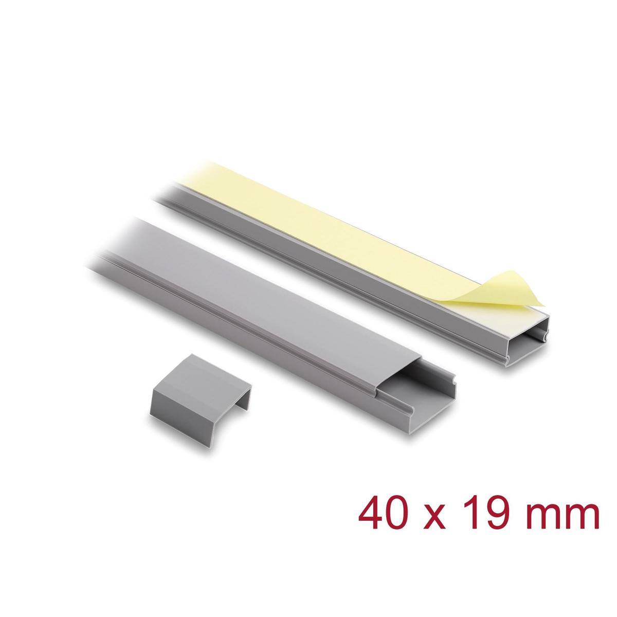 Delock Kabelkanal selbstklebend mit Schiebedeckel 40 x-1