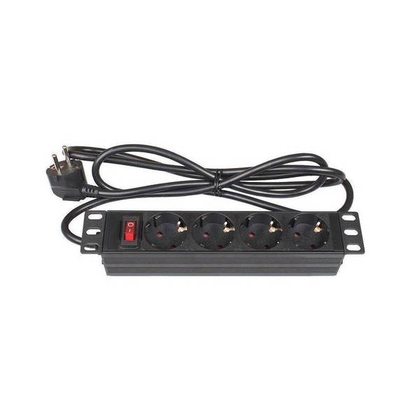 10" PDU Steckdosenleiste 1HE, 4-fach,...