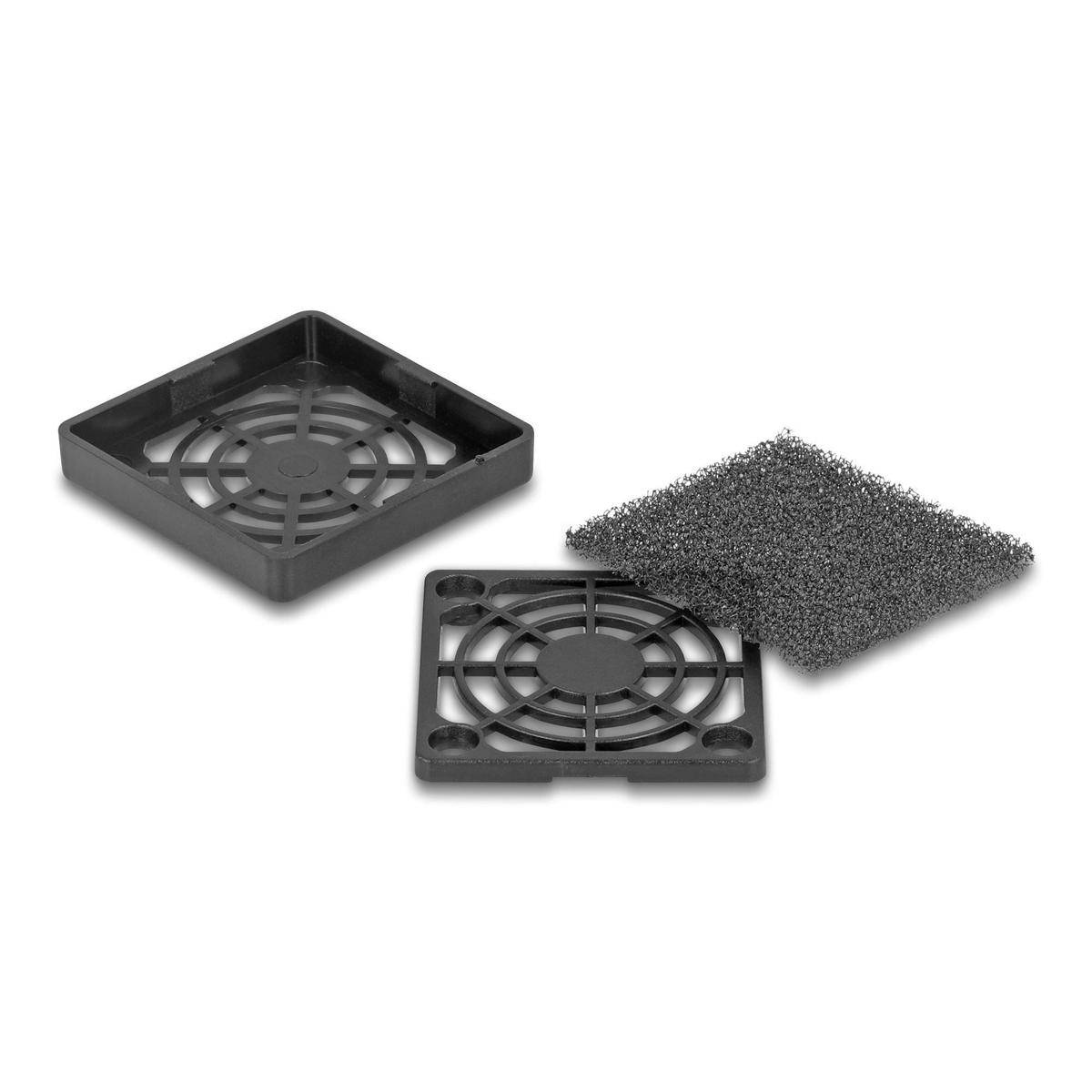 Lüftergitter mit Staubfilter 40 x 40 mm, schwarz-1