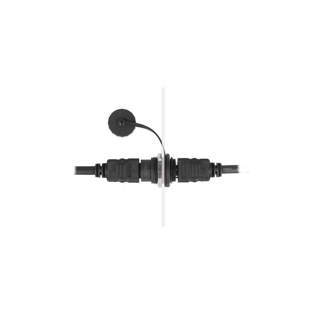Delock HDMI-A Einbaubuchse mit Verschlusskappe IP67 staub- und wasserdicht Digital/Display/Video-1