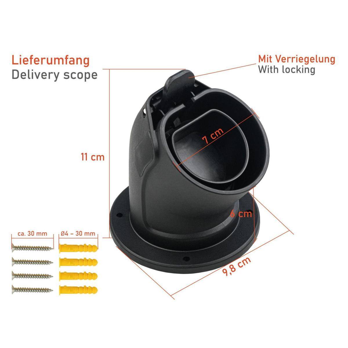 Wandhalterung für Typ 2 Ladekabel –...-3