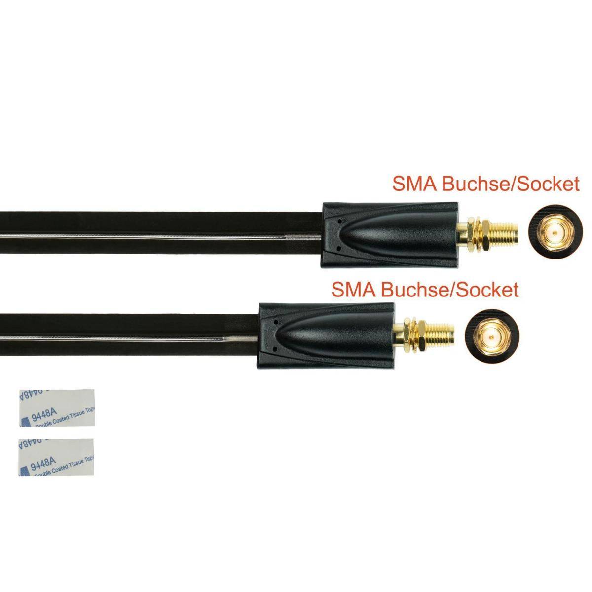 SMA Koaxial-Fensterdurchführung 0,2m schwarz-2