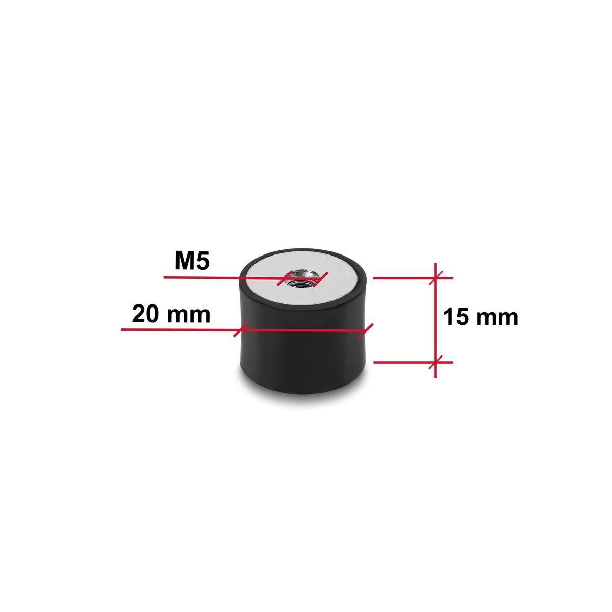 Vibrationsdämpfer M5 x 0,8 mm 20x15 mm...-1