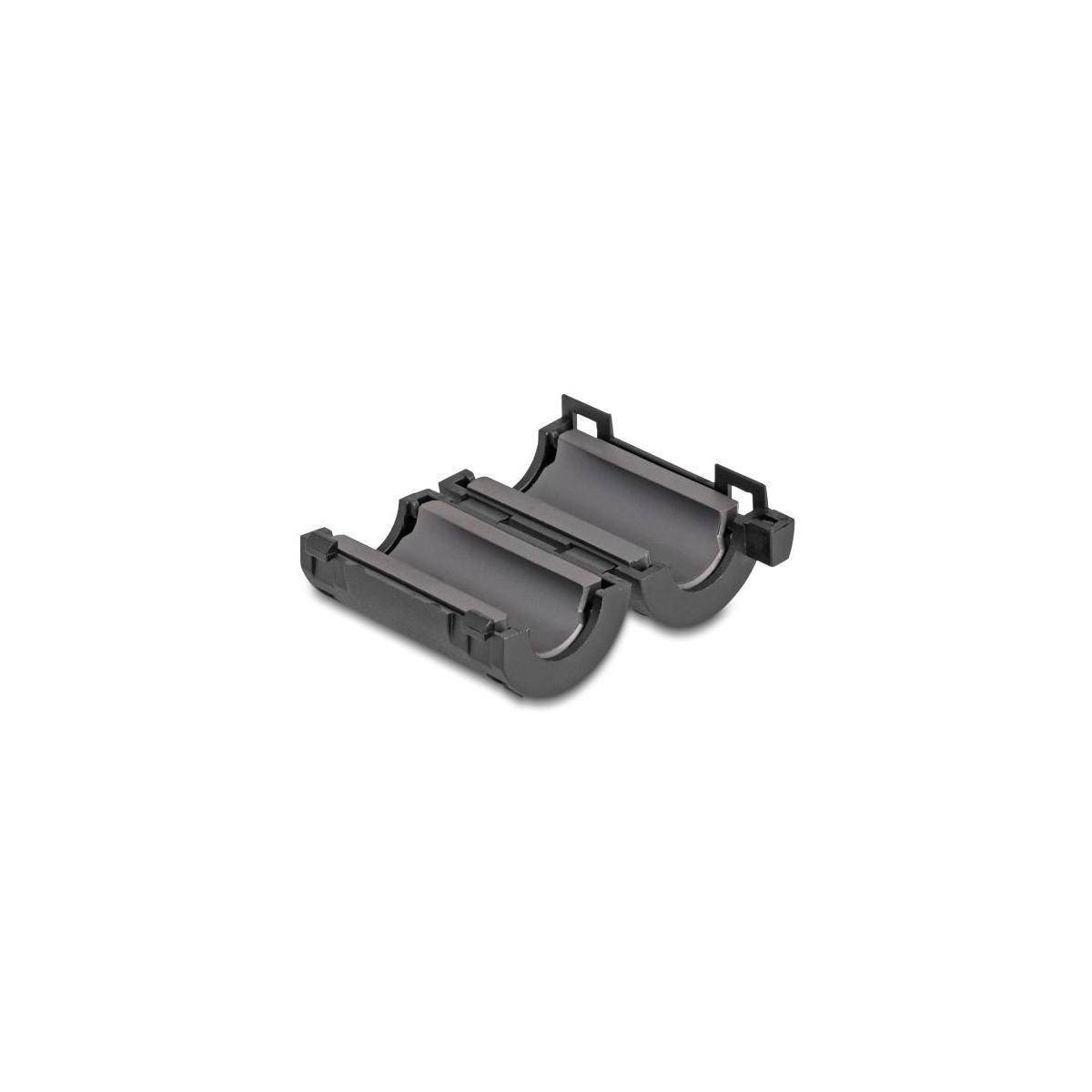Delock Ferritleiste - für Rundkabel bis zu 11 mm - Schwarz (Packung mit 2)-1