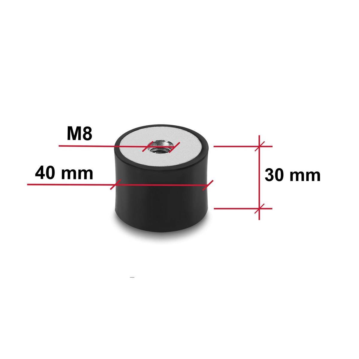 Vibrationsdämpfer M8 x 1,25 mm Gummi...-1