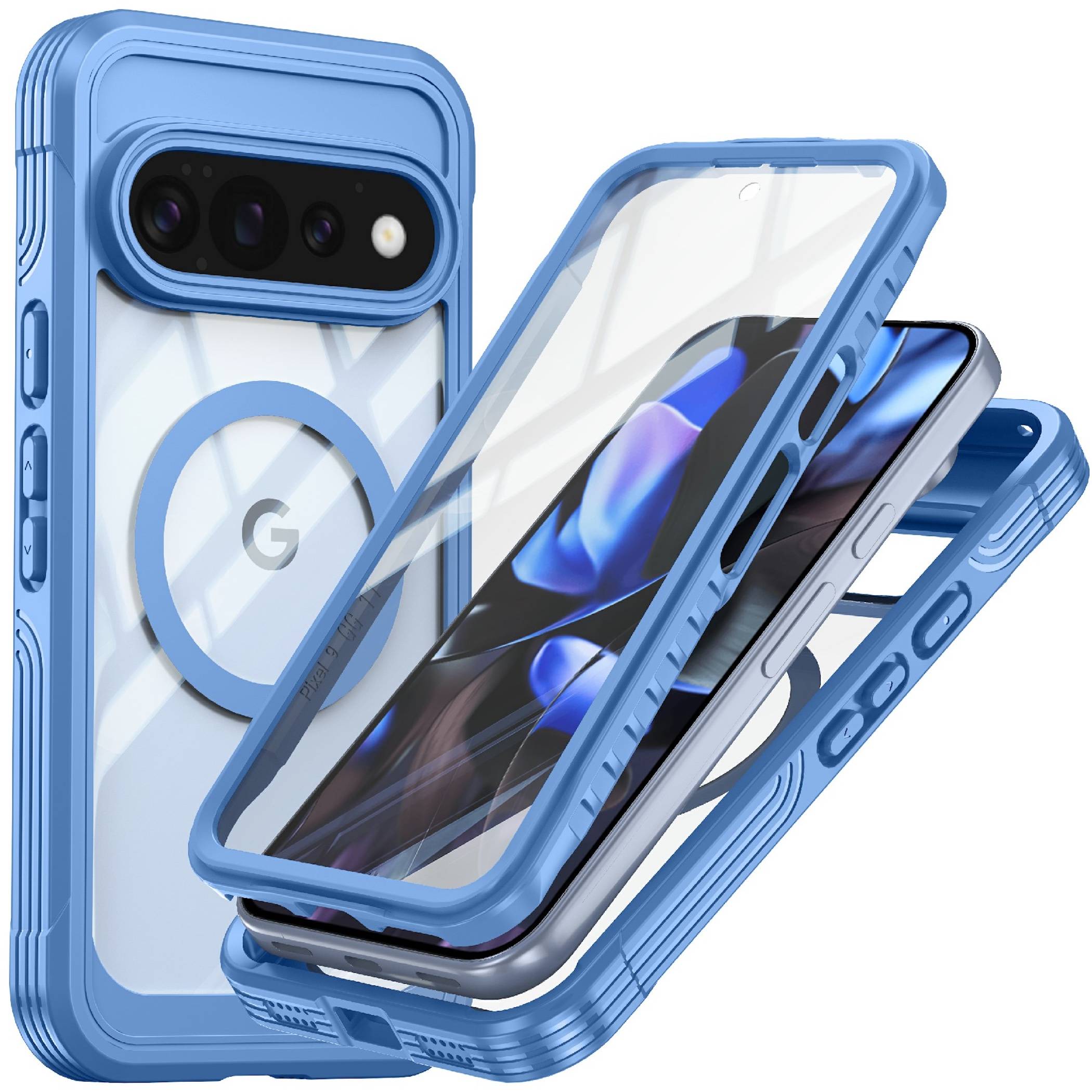 Handyhülle Magsafe 360 Grad + H9 Display Glas Google Pixel 11 Pro XL magnetisch-0