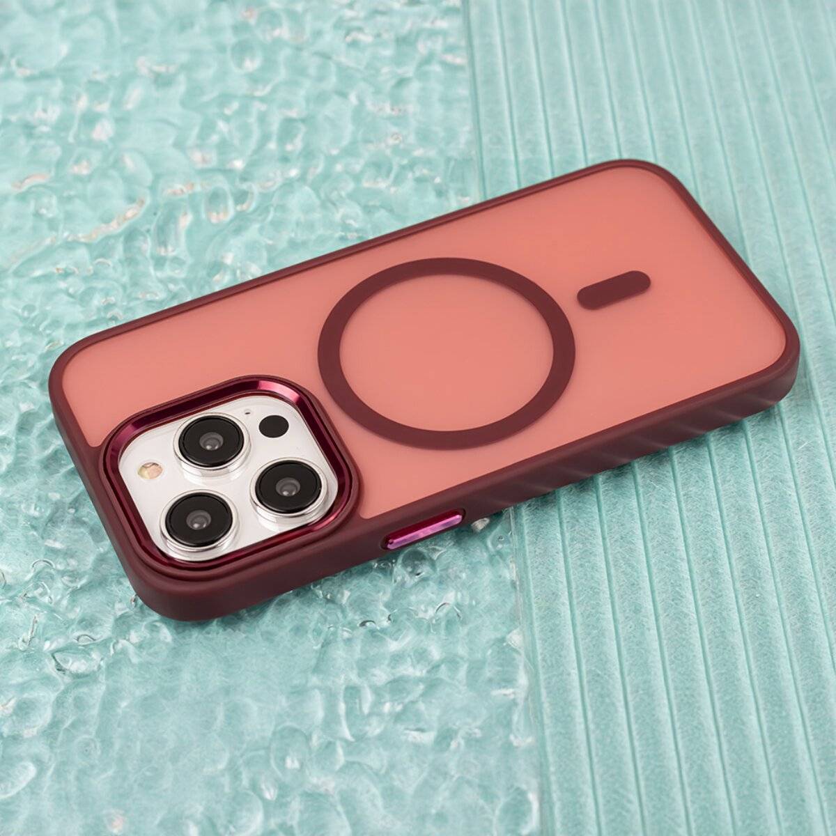 Frozen Mag Kompatibel mit iPhone 18 Pro / 17 Pro Rot mit open Ring-4