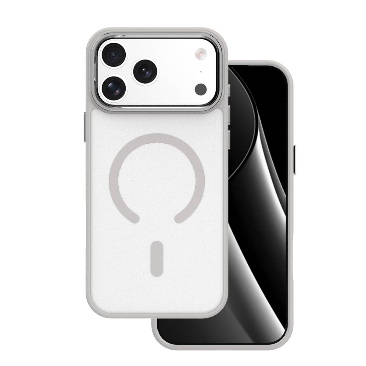 Frozen Mag Kompatibel mit iPhone 18 Pro Max / 17 Pro Max Grau mit-0