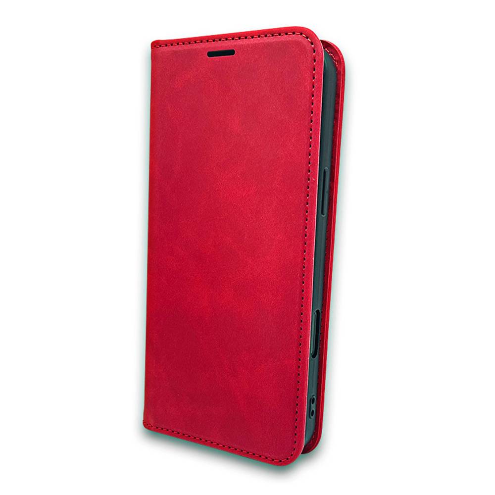 Wallet Smart Suede Kompatibel mit iPhone 18 Pro / iPhone 17 Pro Rot-1