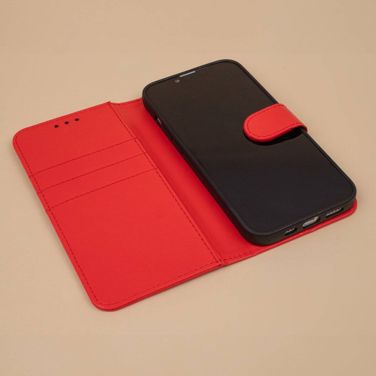 Wallet Smart Classic Kompatibel mit iPhone 18 Pro / 17 Pro Rot-4