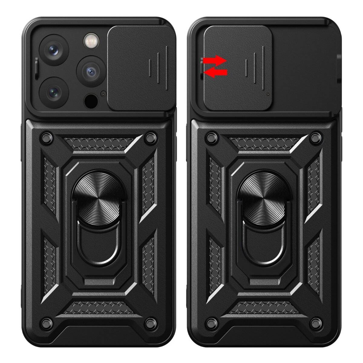 Defender Slide Kompatibel mit iPhone 18 Pro / 17 Pro Schwarz-3