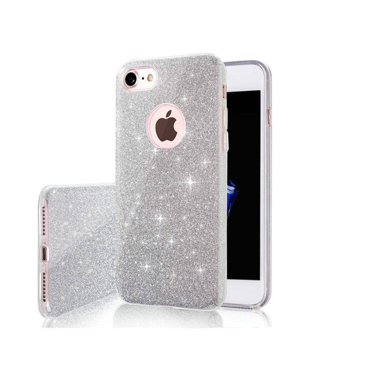 Glitter 3-in-1 Kompatibel mit iPhone 18 Pro / 17 Pro Silber-0