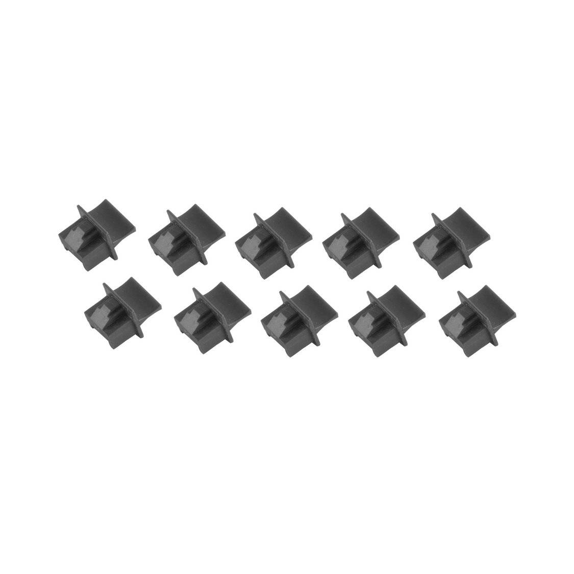 shiverpeaks RJ45 Staubschutzkappen für Netzwerkbuchsen ABS-Kunststoff, Schwarz - 10er Pack-0