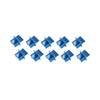 shiverpeaks RJ45 Staubschutzkappen für Netzwerkbuchsen ABS-Kunststoff, Blau - 10er Pack