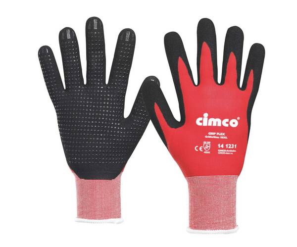 CIM 141233 Arbeitshandschuh "Grip Flex" schwarz/rot, Größe 11/XXL