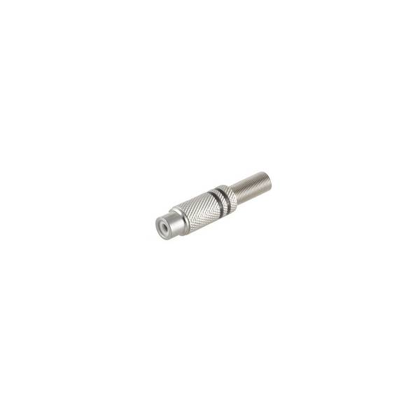 KABELBUDE.EU Cinchkupplung Audio-Steckverbinder für Hi-Fi-Kabel Metall 6 mm, Schwarz